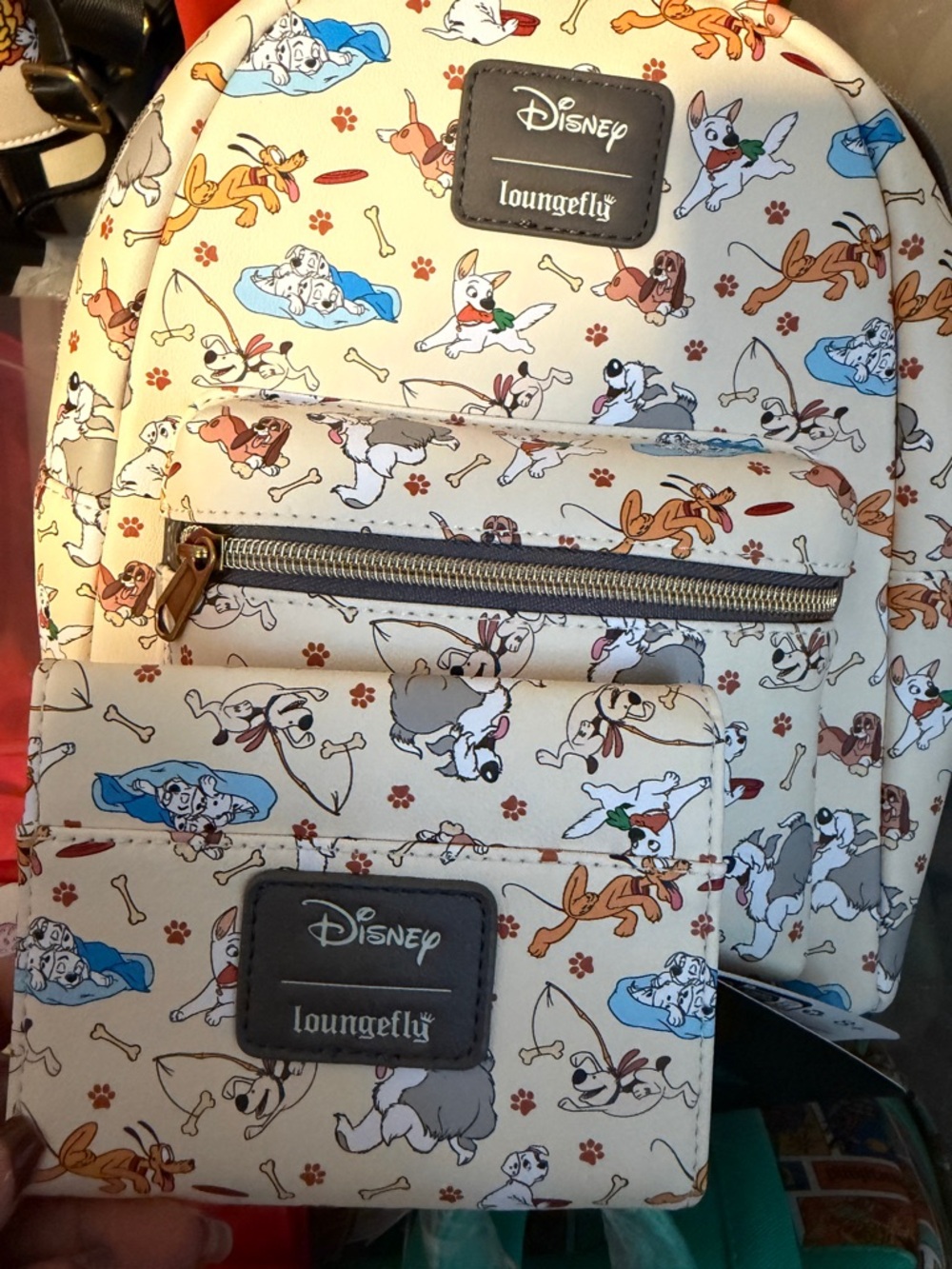 Disney Dogs x Loungefly Mini  Backpack with matching wallet